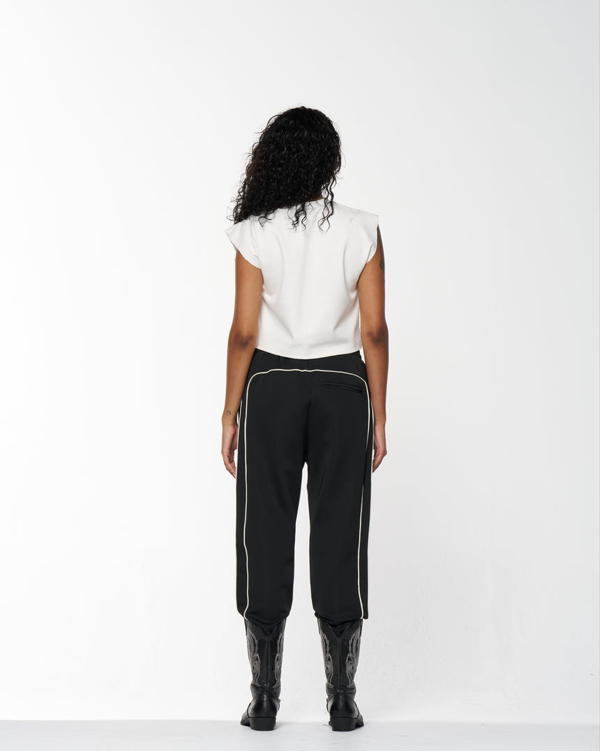 AFW Pleated Trackpant in Black