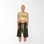 Women's More Money Crop Tank in Yellow/Black